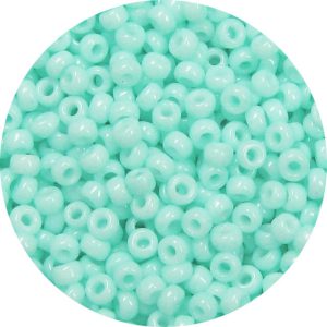 15/0 Japanese Seed Beads, Opaque Light Aqua Green *Dyed 412B