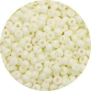 15/0 Opaque Bone Japanese Seed Beads 402C