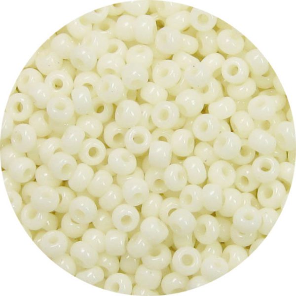 15/0 Opaque Bone Japanese Seed Beads 402C