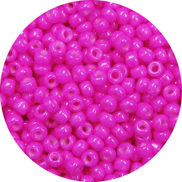 15/0 Opaque Hot Pink *Dyed Japanese Seed Beads 415A