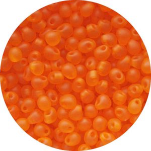 3.4mm  Miyuki Drops Frosted Dark Hyacinth Orange