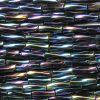 #5, 12mm Czech Twist Bugle Bead, Blue Iris