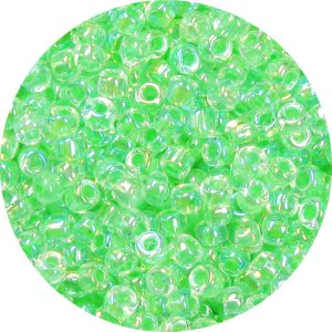 15/0 Japanese Seed Bead Transparent Spring Green AB 270