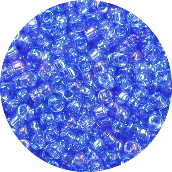 15/0 Transparent Sapphire Blue AB Japanese Seed Beads 260D