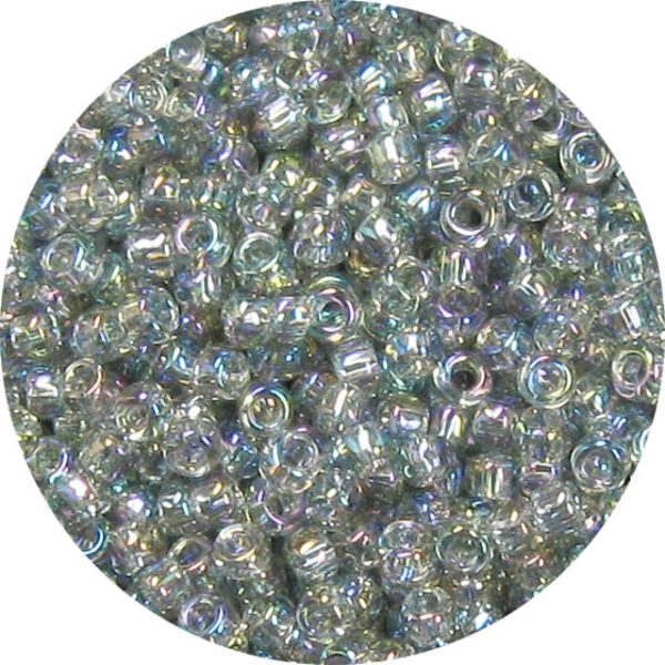 15/0 Transparent Light Black Diamond AB Japanese Seed Beads 297A