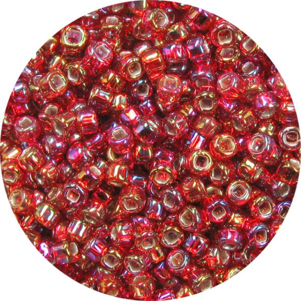 15/0 Japanese Seed Bead Silver Lined Ruby AB 638