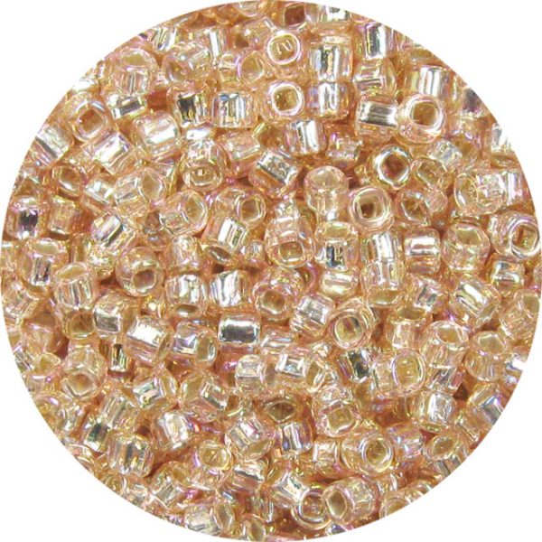 15/0 Silver Lined Peach AB  Japanese Seed Bead 640A