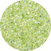 15/0 Silver Lined Light Lime Green AB Japanese Seed Bead 644A