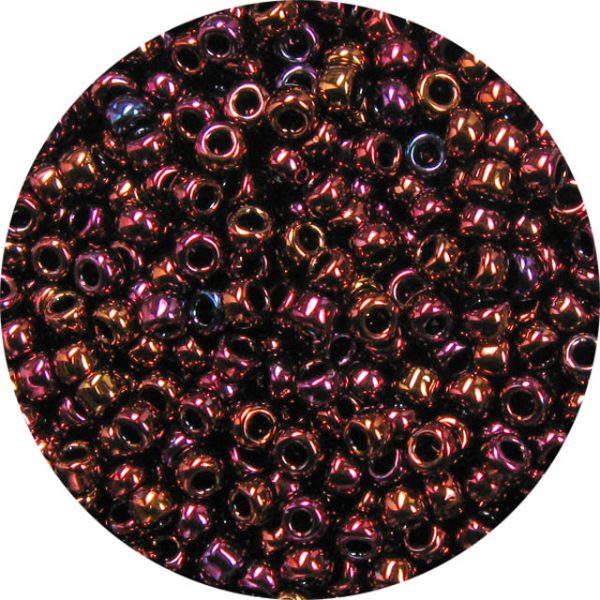 15/0 Metallic Cranberry AB Japanese Seed Bead 460A