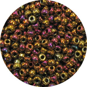 15/0 Metallic Dark Rose Gold AB Japanese Seed Bead 462D