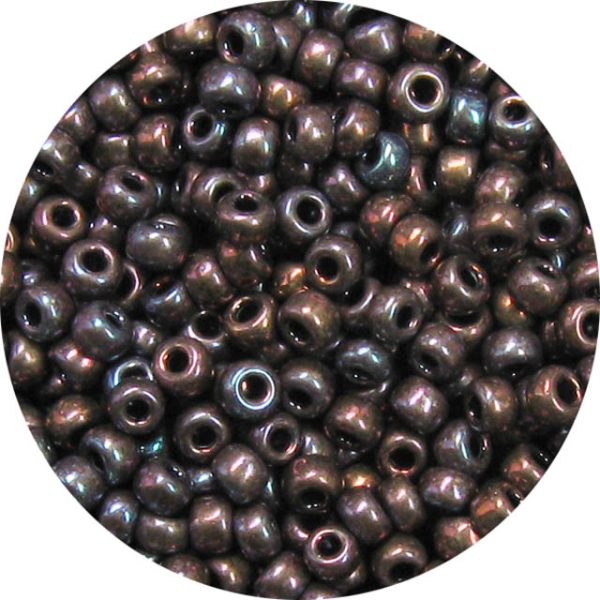 15/0 Metallic Dark Mauve AB Japanese Seed Bead 466