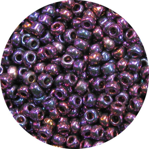 15/0 Metallic Fuchsia AB Japanese Seed Bead 460I