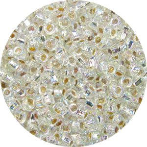 15/0 Japanese Seed Bead Silver Lined Crystal AB 635