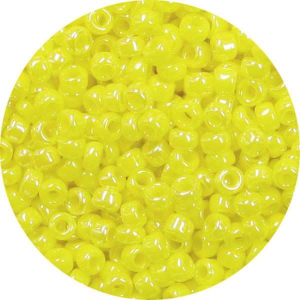 15/0 Opaque Luster Light Yellow Japanese Seed Bead 422