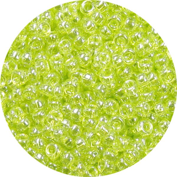 15/0 Japanese Seed Bead Transparent Luster Light Olivine 172