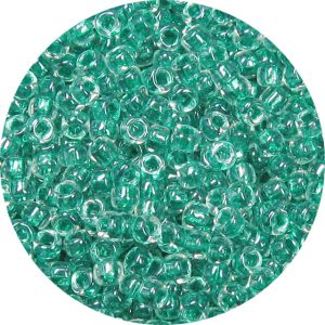 15/0 Japanese Seed Bead Shimmer Lined Emerald 716