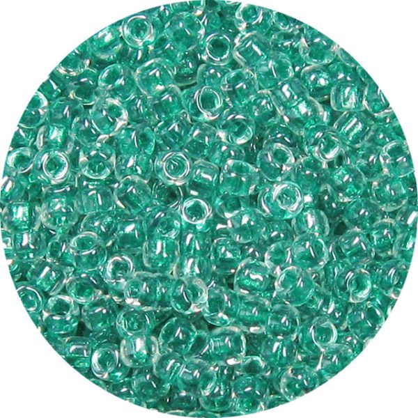 15/0 Japanese Seed Bead Shimmer Lined Emerald 716
