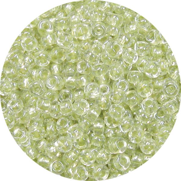 15/0 Japanese Seed Bead Shimmer Lined Sage Green 707