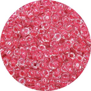 15/0 Japanese Seed Bead Shimmer Lined Rose 714