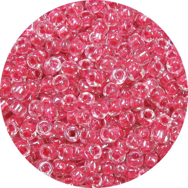 15/0 Japanese Seed Bead Shimmer Lined Rose 714