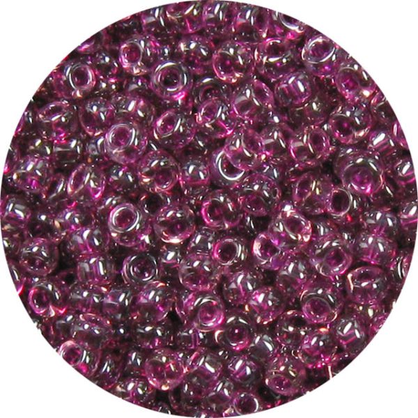 15/0 Japanese Seed Bead Transparent Luster Dark Fuchsia 395B