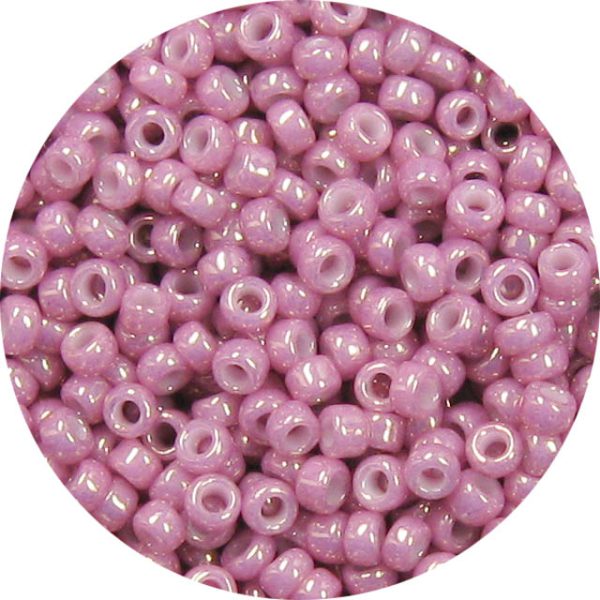 15/0 Japanese Seed Bead Opaque Gold Luster Dusty Rose 318R