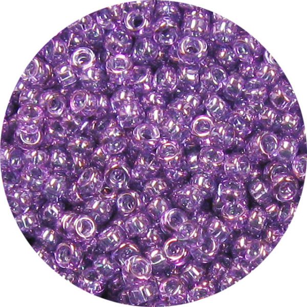 15/0 Japanese Seed Bead Transparent Gold Luster Lilac 318F