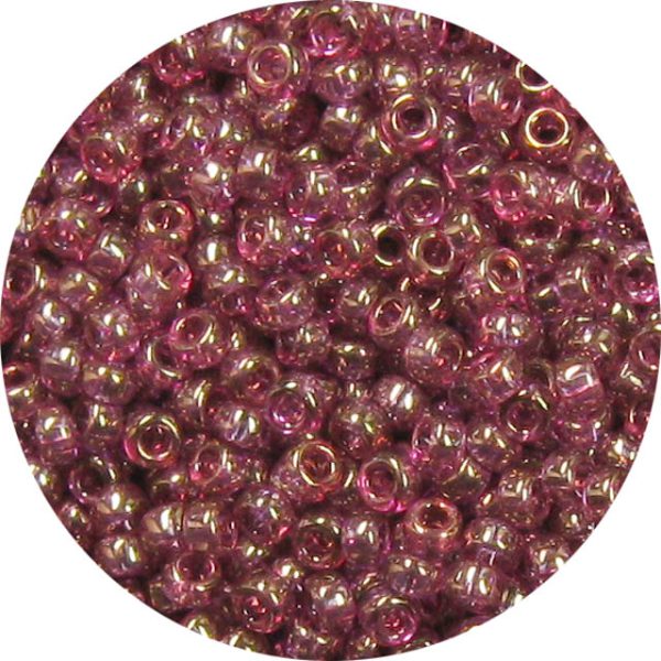 15/0 Japanese Seed Bead Transparent Gold Luster Light Amethyst 318A