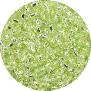 15/0 Japanese Seed Bead Silver Lined Light Lime Green 14A