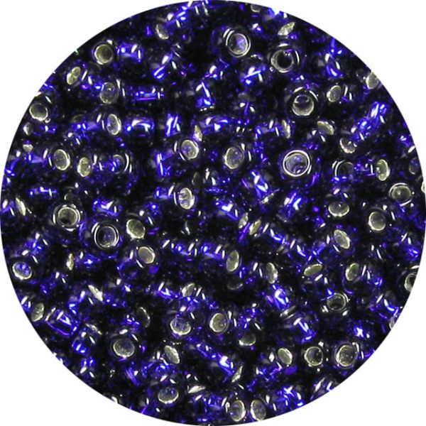 15/0 Japanese Seed Beads Silver Lined Dark Cobalt Blue 20A