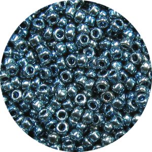 15/0 Metallic Steel Blue Japanese Seed Bead 460G