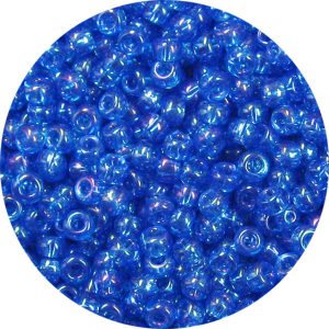 15/0 Transparent Vibrant Aqua AB *Tint Japanese Seed Bead 299B