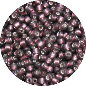 15/0 Japanese Seed Bead Frosted Silver Lined Dark Amethyst F13