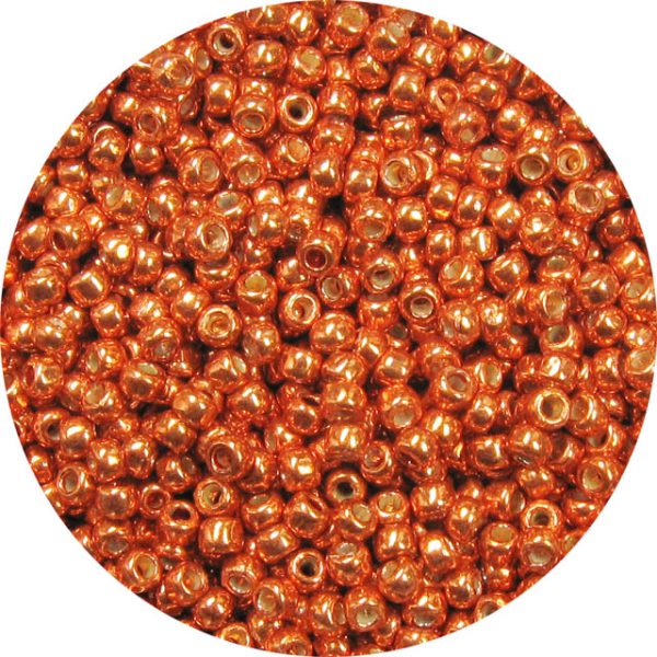 15/0 Permanent Metallic Burnt Orange Japanese Seedbead P486