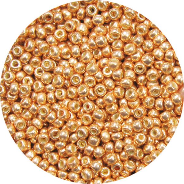 15/0 Japanese Seed Bead Permanent Metallic Light Copper P481A