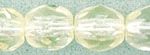 4mm Czech Faceted Round Fire Polish Beads - Jonquil