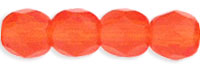 4mm Czech Faceted Round Fire Polish Beads - Hyacinth
