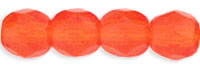 4mm Czech Faceted Round Fire Polish Beads - Hyacinth