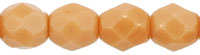 4mm Czech Faceted Round Fire Polish Beads - Carnelian Opal