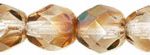 6mm Czech Faceted Round Fire Polish Beads - Crystal Celsian
