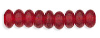 4mm Czech Pressed Glass Rondell Beads-Ruby Red