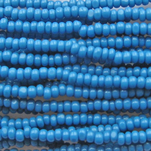 13/0 Czech Charlotte Cut Seed Bead, Opaque Denim Blue