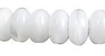 4mm Czech Pressed Glass Rondell Beads-White Opal