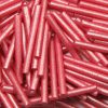25mm, 1" Czech Bugle Bead, Frosted Dusty Rose Supra