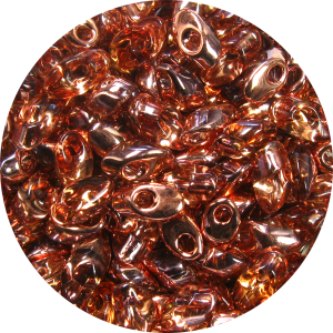 4X7mm Miyuki Magatama Beads Crystal Half Copper Apollo 4553