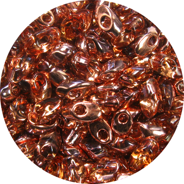 4X7mm Miyuki Magatama Beads Crystal Half Copper Apollo 4553