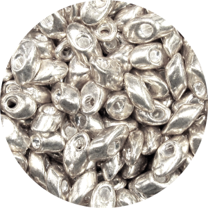 4X7mm Miyuki Magatama Beads Metallic Silver Duracoat D4201