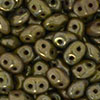 2.5x5mm SuperDuo, Olive Green Bronze Picasso