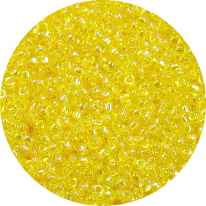 15/0 Japanese Seed Bead Transparent Citrine, Yellow AB 252
