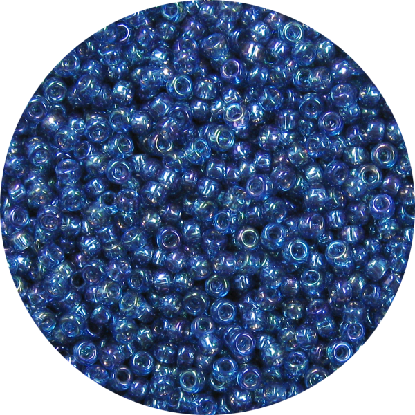 15/0 Japanese Seed bead, Transparent Montana Blue AB *Tint, 299A